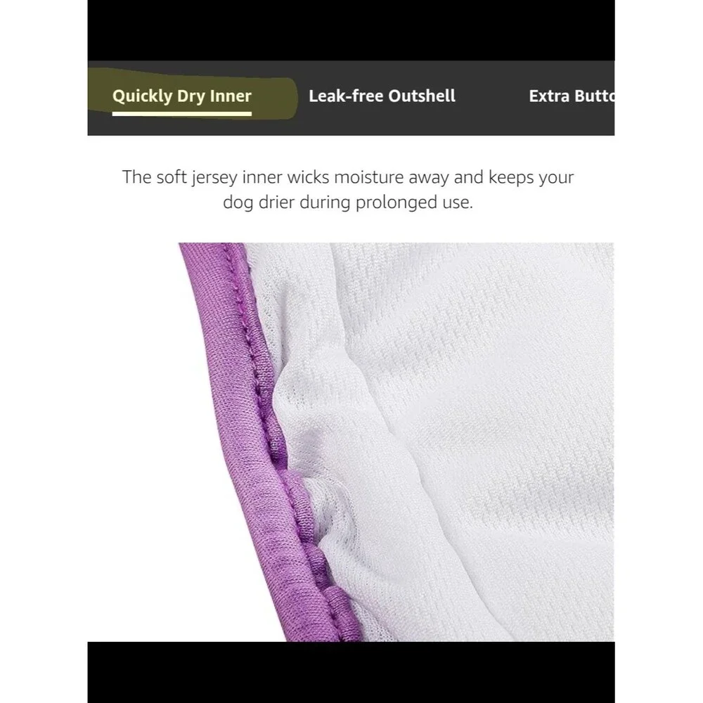 New! Washable Reusable Female Dog Diapers Highly Absorbent XL 6-pack